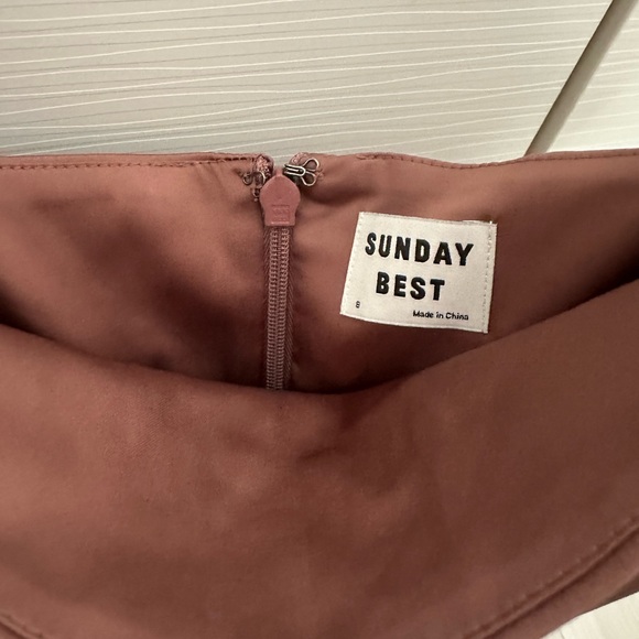 Sunday Best Dusty Rose Shimmer Mini Dress - Picture 2 of 3